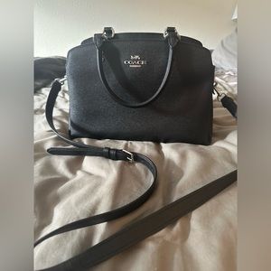 Coach Lillie Satchel black with silver hardware
